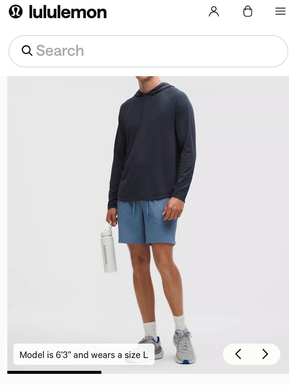 lululemon Men's Navy blue License to Train hoodie